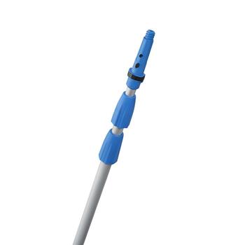 Unger Telescoping 6-16 ft. L X 1 in. D Aluminum Extension Pole Silver/Blue