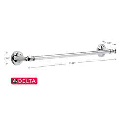 Delta Silverton Chrome Towel Bar 18 in. L Die Cast Zinc