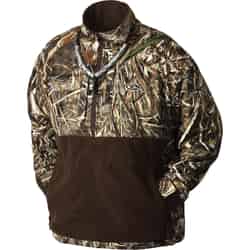Drake MST Eqwader XL Long Sleeve Men's Quarter Zip Jacket Brown/Camo