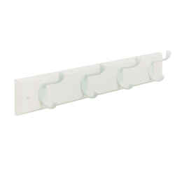 Amerock White Fiberboard/Zinc 18 in. L 4-Hook Rack 1 pk Medium