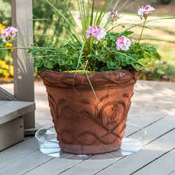 Gardeners Blue Ribbon 17 in. W Clear Vinyl Plant Saucer