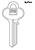 Hy-Ko Automotive Key Blank EZ# LO1 Single sided For Fits Lori