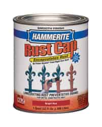 Hammerite Rust Cap Indoor and Outdoor Smooth Bright Red Alkyd-Based Metal Paint 1 qt