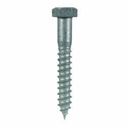 HILLMAN 3/8 in. x 2-1/2 in. L Hex Steel Hot Dipped Galvanized Lag Screw 50 pk