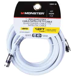 Monster Cable Hook It Up Weatherproof Video Coaxial Cable 12 ft.