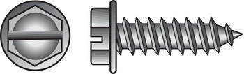 HILLMAN 3/4 in. L x 14 Slotted Hex Washer Sheet Metal Screws 100 per box Stainless Steel