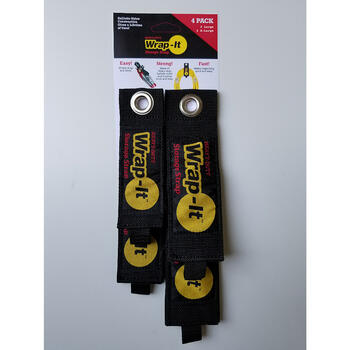 Wrap-It 2.5 in. W x 16 in. L Black 50 lb. 4 pk Storage Straps