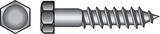 HILLMAN 1/4 in. x 2 in. L Hot Dipped Galvanized Hex Lag Screw 100 pk Steel