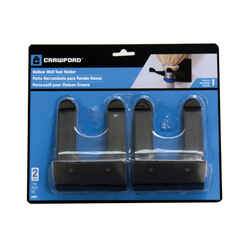 Crawford 2.68 in. L Black Hollow Wall Tool Double ABS 2 pk Hanger Holder