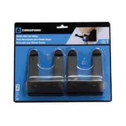 Crawford 2.68 in. L Black Hollow Wall Tool Double ABS 2 pk Hanger Holder