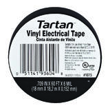 3M Tartan 11/16 in. W x 60 ft. L Black Electrical Tape Vinyl