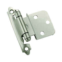 Amerock 2 in. W x 2-3/4 in. L Satin Nickel Steel Self-Closing Hinge 10 pk