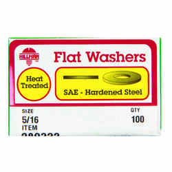 HILLMAN Yellow Dichromate Steel 5/16 in. SAE Flat Washer 100 pk
