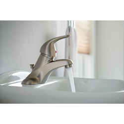 Moen Adler Adler Brushed Nickel Single Handle Bathroom Faucet 4 in.