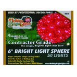 Holiday Bright Lights Incandescent Contractor Sphere Light Red 12 ft. 50 lights