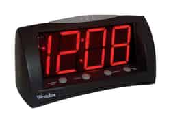 Westclox Black Alarm Clock Digital 3 in.