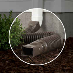 Amerimax Flex-A-Spout 4.5 inch H X 4.5 inch W X 55 inch L Brown Vinyl Downspout Extension