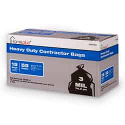 Home Plus 55 gal. Contractor Bags Flap Tie 15 pk