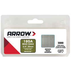 Arrow Fastener BN18 18 Ga. x 3/4 in. L Galvanized Steel Brad Nails 2000 pk 0.8 lb.