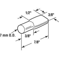 Prime-Line Gold Metal Shelf Support Peg 7 mm Ga. 7/8 in. L