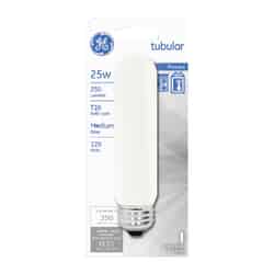 GE Lighting 25 watts T10 Incandescent Bulb 250 lumens Soft White Tubular 1 pk
