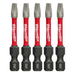 Milwaukee SHOCKWAVE #2 x 2 in. L Impact Duty Screwdriver Bit 1/4 in. Hex Shank Steel Square