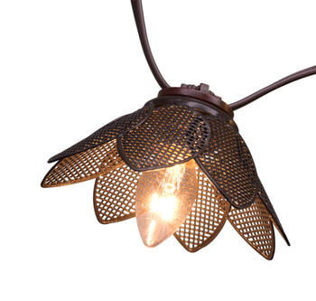 Living Accents LED C7 Bronze Mesh Flowers Light Set Clear 13-1/2 ft. 10 lights