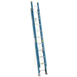 Werner 20 ft. H X 18.13 in. W Fiberglass Extension Ladder Type 1 250 lb