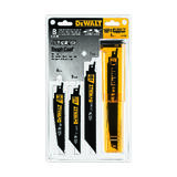 DeWalt 8 Piece 6 in. L Bi-Metal Reciprocating Saw Blade Set 6 TPI 8 pk