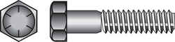 HILLMAN 1/2 in. Dia. x 6 in. L Heat Treated Yellow Dichromate Hex Head Cap Screw 25 box