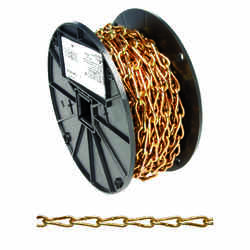 Campbell Chain No. 3 in. Twist Link Carbon Steel Coil Chain Gold 50 ft. L x 9/64 in. Dia.