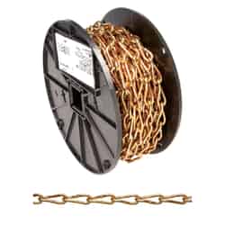 Campbell Chain No. 3 in. Twist Link Carbon Steel Coil Chain Gold 50 ft. L x 9/64 in. Dia.