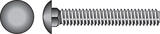 HILLMAN 3/8 Dia. x 2-1/2 in. L Hot Dipped Galvanized Steel Carriage Bolt 50 pk