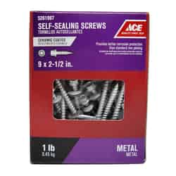 Ace 9 Sizes x 1-1/2 in. L Hex Hex Washer Ceramic 1 lb. Self-Sealing Screws Steel