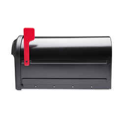 Architectural Mailboxes Barrington Galvanized Steel Post Mount Black Mailbox