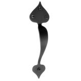 Acorn Rustic Traditional Heart Pull Heart Door Pull Iron Black Black 1 pk