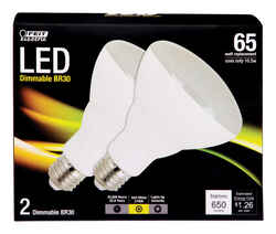 FEIT Electric BR30 E26 (Medium) LED Bulb Soft White 65 Watt Equivalence 2 pk