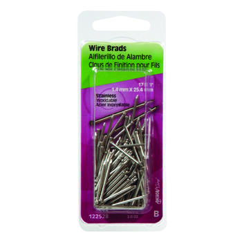 HILLMAN 17 Ga. x 1 in. L Stainless Steel Brad Nails 2 oz.