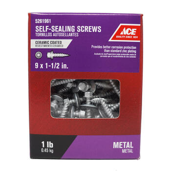 Ace 9 Sizes x 1-1/2 in. L Hex Ceramic Steel Hex Washer 1 lb. Self-Sealing Screws