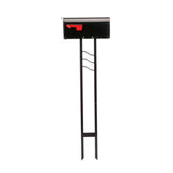 Gibraltar Mailboxes Contemporary Galvanized Steel 50.9 in. H x 6.9 in. W x 20.1 in. L Black Mail