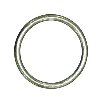 Baron Jumbo Silver Steel 1 in. L Ring 1 pk Nickel Plated