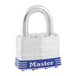 Master Lock 1 in. W x 1-5/16 in. H x 1-3/4 in. L Laminated Steel 4-Pin Cylinder Padlock 1 each
