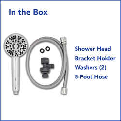 Waterpik PowerPulse+ Chrome Six settings Handheld Showerhead 2 gpm