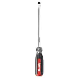 Milwaukee 8 in. 3/8 in. Cushion Grip Chrome-Plated Steel Demolition Screwdriver 1 pc. Red Slott
