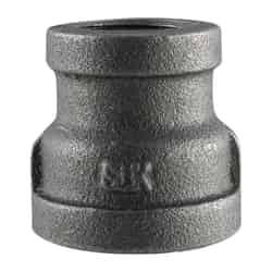 Pipe Decor 3/8 in. FIP 1/2 in. Dia. FIP Black Malleable Iron Reducing Connector No