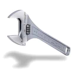 Channellock 1.38 in. Metric and SAE Adjustable Wrench 10 in. Chrome Vanadium Steel 1 pk