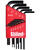 Eklind Tool .050 to 1/4 SAE Short Arm Hex L-Key Set 11 pc. Multi-Size in.