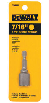 DeWalt 7/16 in. x 1-7/8 in. L Heat-Treated Steel Nut Driver 1 pc. Quick-Change Hex Shank 1/4 in