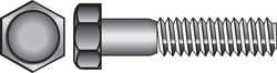 HILLMAN 3/8 in. Dia. x 4 in. L Zinc Plated Steel Hex Bolt 50 box