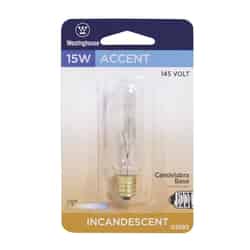 Westinghouse 15 watts T6 Incandescent Bulb 100 lumens Soft White Tubular 1 pk